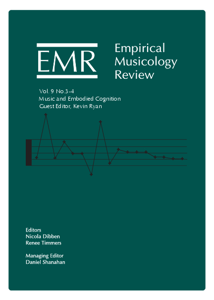 Cover image for Empirical Musicology Review Volume 9, Number 3-4