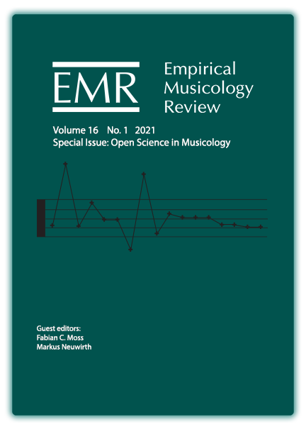 Empirical Musicology Review Volume 16 No. 1 2021